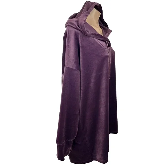 Pure jill Purple Hoodie Polyester/Spandex 3/4 Sleeve Size XL - Picture 8 of 8